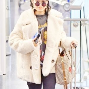 Free People - Faux Shearling Teddy Coat Size L